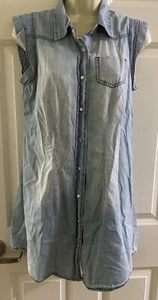 Women Mossimo Supply Co Sleeveless Solid Blue Dress Size S - Picture 1 of 6