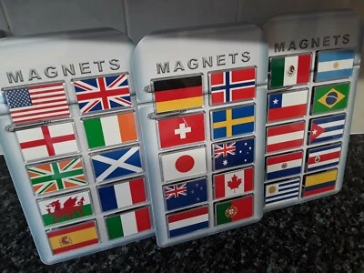 Choice of World Flag Fridge Magnet. NEW. Union Jack, USA, Spain, France etc - Image 1 of 4