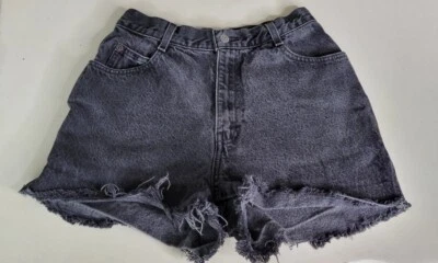 Vintage Gitano Denim Jean Shorts Cut Off Mom Style Sz 10 Or 27 Charcoal gray 90s - Image 1 of 4