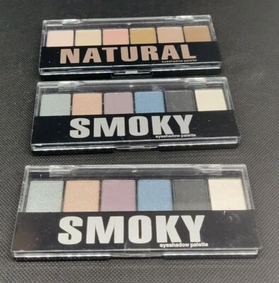 Profusion SMOKY & NATURAL  6 Color Powder Eyeshadow Palette  (LOT OF 3) - Image 1 of 3