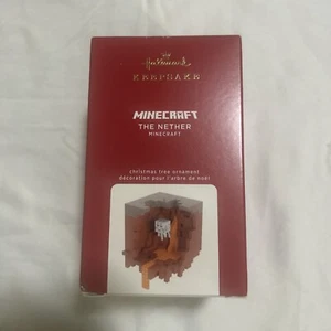 The Nether MINECRAFT NEW NM Box Hallmark 2020 Ornament Game Lavafalls PIXAL Game - Picture 1 of 7