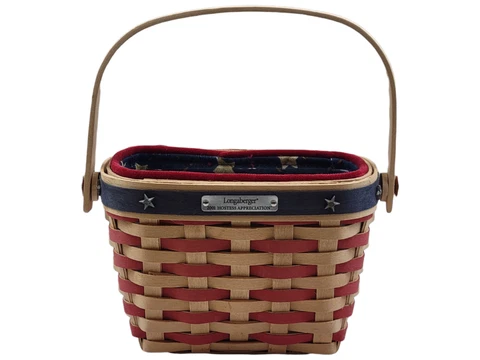 Longaberger 2001 Hostess Appreciation All American Inaugural USA Flag Basket Cover
