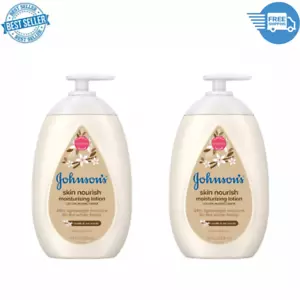 Johnson's Vanilla&Oat, 16.9 Oz. Skin Moisturizing Baby Lotion for Dry Skin, 2pk - Picture 1 of 12