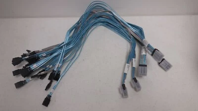 5x Supermicro Fwd Breakout MiniSAS to 4 SATA 50/50/50/50cm w Sideband 50cm Cable - Image 1 of 3