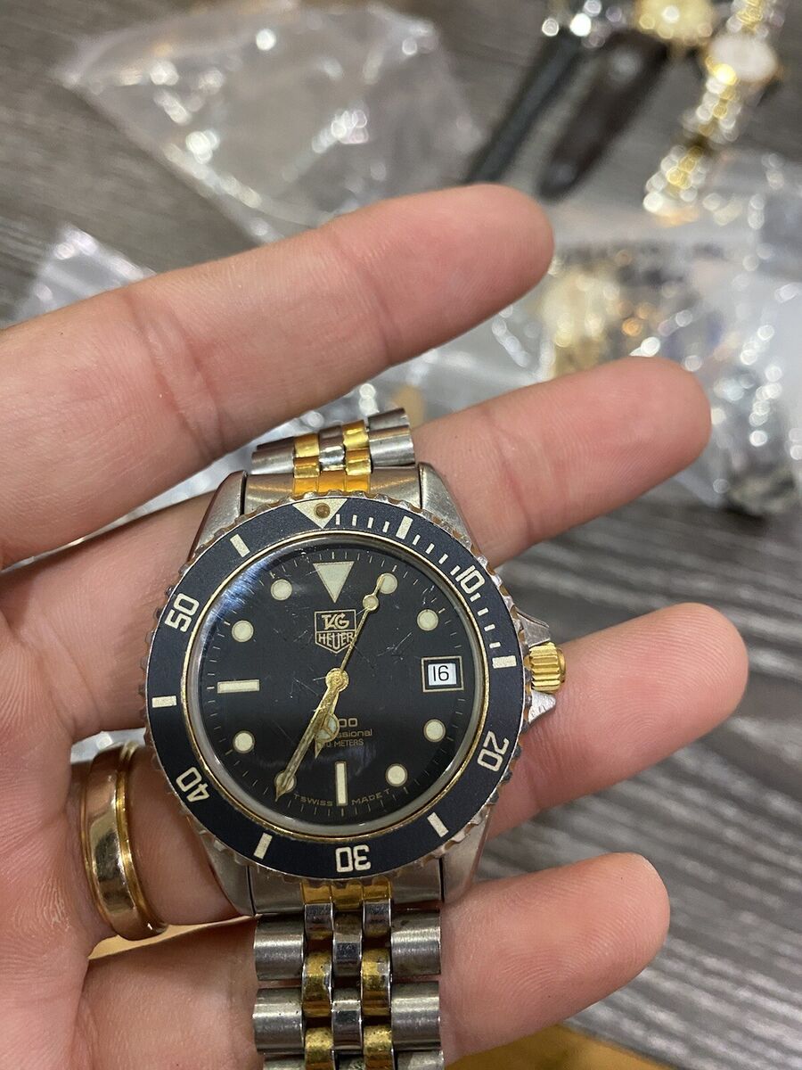 TAG Heuer Stainless Steel Case Gold Band Wristwatches for TAG Heuer Stainless Steel Case Gold Band Wristwatches for