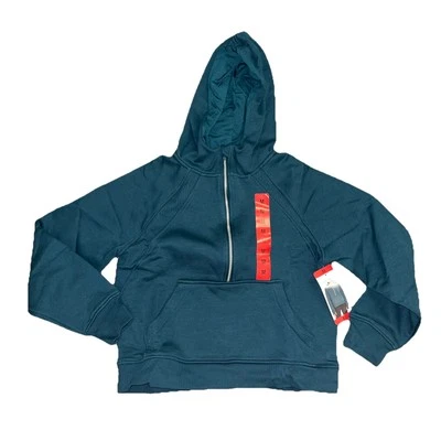 DANSKIN Mujer Mar Oscuro Mezcla Costilla Acogedora Media 1/2 Cremallera Pullover Sudadera con Capucha Nueva con Etiquetas XL Foto 1 de 2