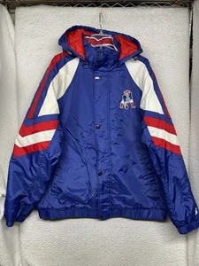 Giacca New England Patriots uomo 2XL blu rosso bianco con cappuccio NFL football starter - Foto 1 di 14