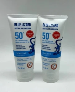 Blue Lizard Sensitive Sunscreen SPF 50+ 3oz 2-Pack Mineral Lotion UVA UVB - Picture 1 of 2