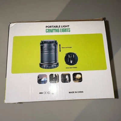 Tansoren Solar Bright LED Camping Portable Lanterns 4 Pack - Black - Image 1 of 3