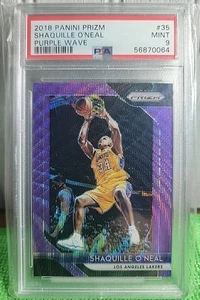 2018-19 Panini Prizm Shaquille O’Neal Purple Wave Prizm #35 PSA 9 MINT Lakers🐐 - Picture 1 of 3