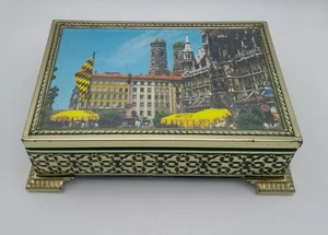 Marienplatz/München Mariensäule Motiv Schatulle Blechmetall (Messing) - Picture 1 of 10