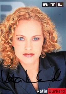Katja Burkard RTL Autogrammkarte signiert TV-Moderatorin - Bild 1 von 2