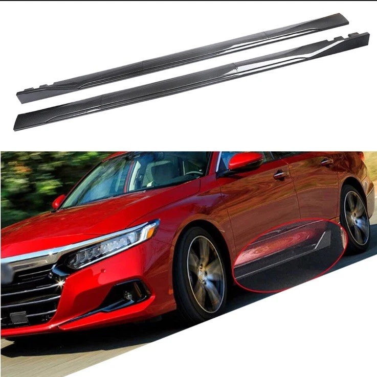 Panel basculante de faldón lateral de fibra de carbono apto para 2 m/78,7 pulgadas para Honda Accord 2000-21 Foto 1 de 4