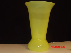 HUGE 11 1/2" CHINESE YELLOW VASE --1930' S - Picture 1 of 8