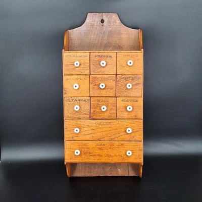 Шкаф для специй 11 ящиков шкаф аптекарский примитивный настенный ящик - Изображение 1 из 4