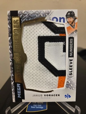 Jakub Voracek 15/16 UD Premier Flyers Shoulder Mega Patch Sleeve Number 5 /8 - Image 1 of 2