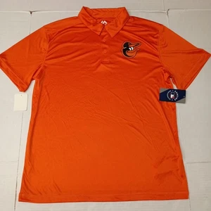 Majestic Baltimore Orioles Polo Shirt Men's XL Extra Large Orange MLB Baseball - Picture 1 of 7