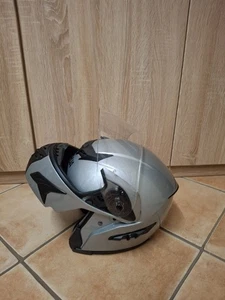 NISHUA Motorradhelm, NFX-1 Fiber, Silber, gebraucht  - Bild 1 von 6