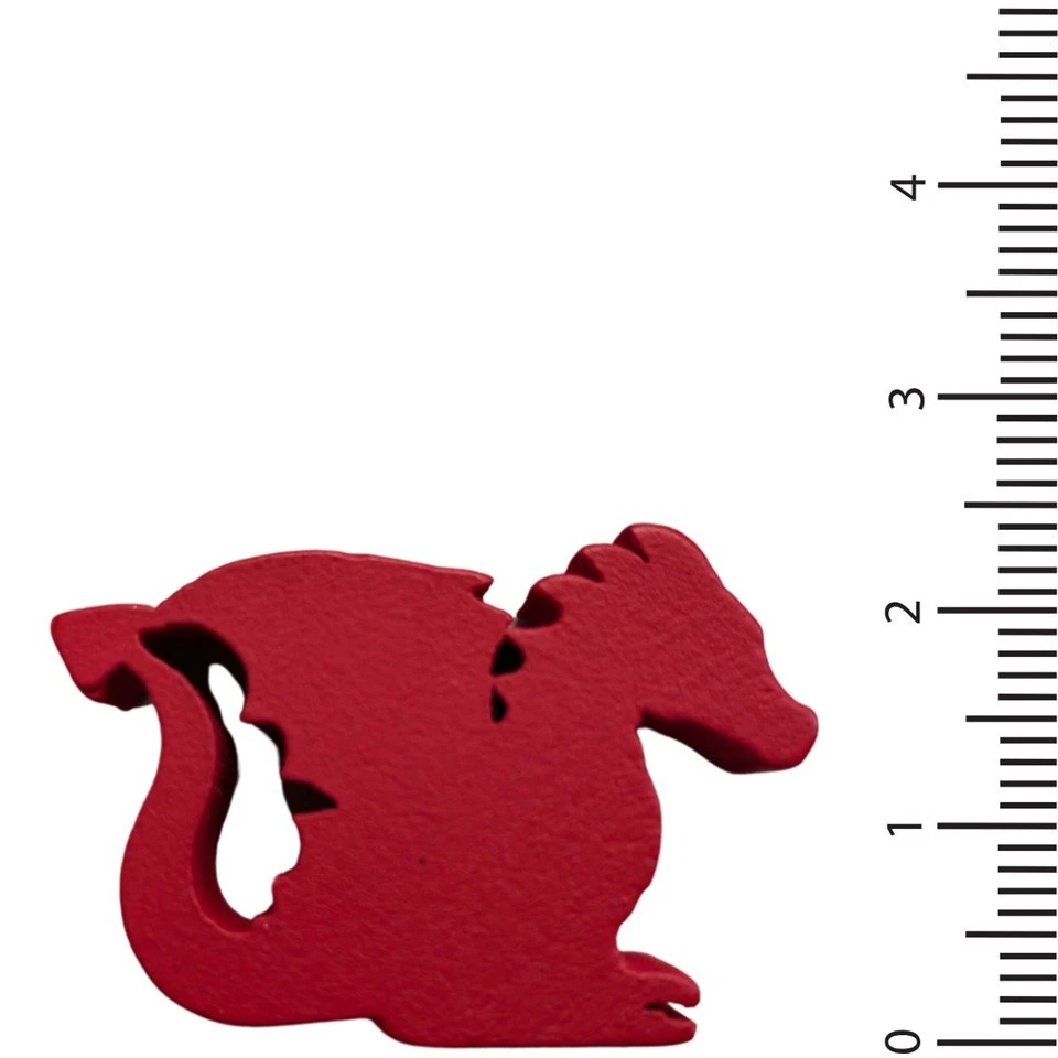 Wooden Board Game Resource Token: Red Dragon Token x 1 - Image 1 of 1