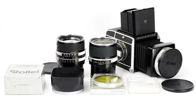 Rolleiflex SL66 Carl Zeiss Planar 2.8/80mm Distagon 4/50mm Sonnar 4/150mm Compur Foto 1 de 4
