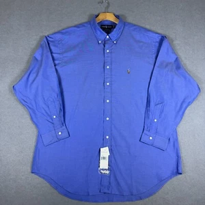 Ralph Lauren Herren blau Yarmouth Pinpoint Oxford Hemd Fleisch Pony Gr. 17,5-34 - Bild 1 von 8