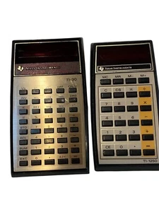 Calculators Texas Instruments TI-30 Non Working And TI-1250 Works Lot Vtg *Read - Picture 1 of 7