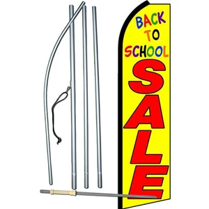 Back To School Sale Red And Yellow Swooper Flag Kit - Picture 1 of 1