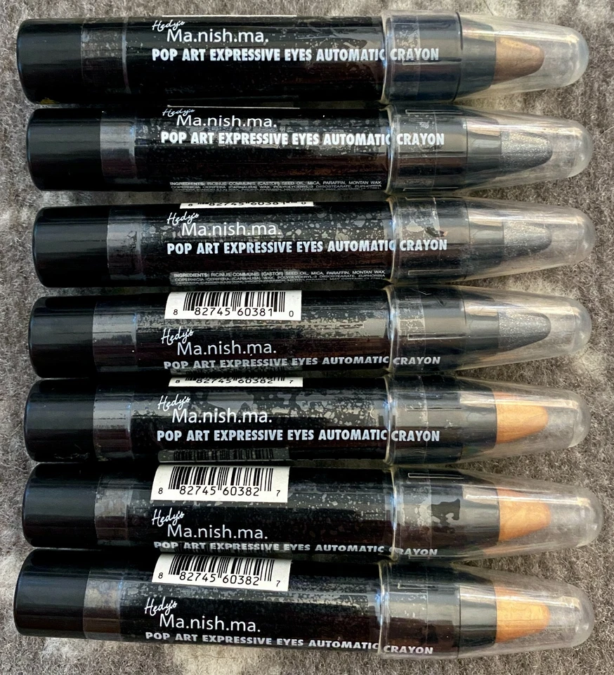 Lot of 7: New HEDY'S ma.nish.ma Pop Art Automatic Crayon Eye Shadow (Sealed) - Image 1 of 1