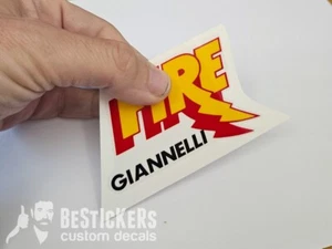 1 Adesivo Giannelli FIRE GARELLI vip 1 2 3 4 N flex matic si ciao noi muffler - Picture 1 of 2