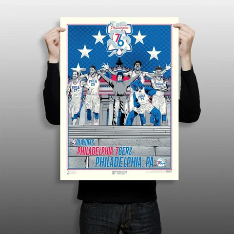 Philadelphia 76ers 2019 Postseason Rocky Balboa Limited Edition Serigraph Print Cover