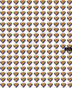 GORGEOUS "ONE LOVE" PRIDE / VALENTINES PRINTED CANVAS FABRIC SHEET HAIR BOWS - Imagen 1 de 4