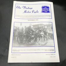 THE OFFICIAL JOURNAL THE VINTAGE MOTORCYCLE CLUB MAGAZINE NOVEMBER 1993 BMW R71