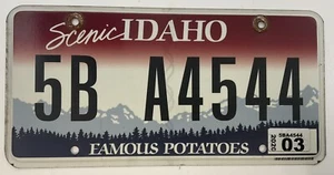 Idaho Famous Potatoes License Plate 5BA4544 Original Automobilia UsedToolShop - Picture 1 of 12