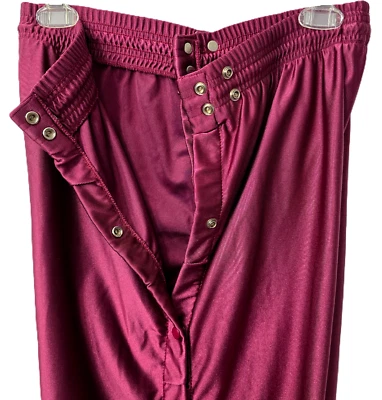 Pantalón Dodger Tear Away Nylon L 28 x 33 Lateral Snap Cintura Elástica Granate Rojo De Colección Foto 1 de 4