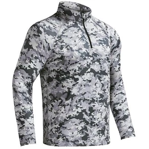 Men's Running Hiking Shirts 1/4 Zip UPF 50+ Sun Protection Long Sleeve Shirt - Picture 1 of 7