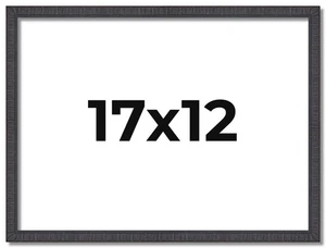 17x12 Frame Brown Picture Frame  Modern Photo Frame UV Acrylic, Acid Free Backer - Picture 1 of 10