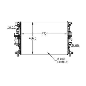 Radiador para Ford Fusion 13-19 1,6 L L4 fila única FO3010317 DG9Z-8005-C - Imagen 1 de 1