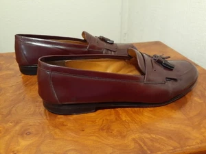 Zapatos de vestir italianos Mezlan Santander para hombre. Talla 13 W. Borgoña. - Imagen 1 de 11
