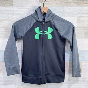 Under Armour Tech Full Zip Hoodie Sweatshirt Gray Pockets Youth Boys XS YXS - Picture 1 of 4