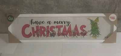 Nuevo letrero de pared Dr. Seuss Grinch Have A Merry Christmas-2022 exclusivo de hobby lobby Foto 1 de 4