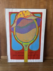 1977 Clayton Pond "Art Washington" Psychedelic Serigraph signiert & gerahmt 1/1 - Bild 1 von 10