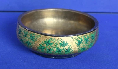 20 世纪初。 GOLDEN MAPLE LEAF KASHMIRI BOWL — 第 1/3 张图片