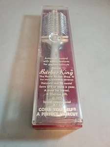Cortador de pelo de peluquero personal vintage Barber King 1975 con cuchillas y manual - Imagen 1 de 5