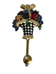 MacKenzie-Childs Flower Basket Hook - Rare 5" L x 2.5" W New - Picture 1 of 6