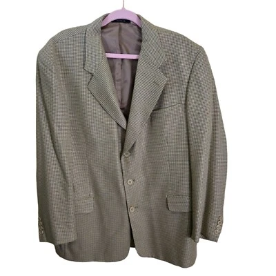 Chaqueta deportiva Gianfranco Ruffini para hombre mezcla de seda tweed neutro 3 botones talla 44R Foto 1 de 4