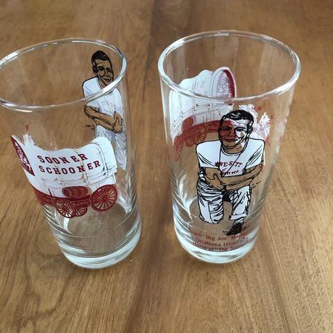 1960s Vintage Big Jim Mackenzie Oklahoma Sooners Glasses Cover