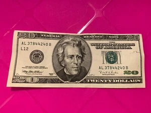 Misaligned $20 Dollar Bill 1996 with Printing Plate Scratch - Picture 1 of 3
