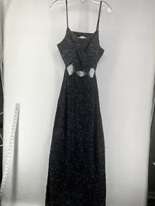 Sexy Vestido Escala XXL Negro Seda Multicolor Cuentas y Lentejuelas Fiesta Baile de graduación - Imagen 1 de 21