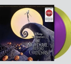 NIGHTMARE BEFORE CHRISTMAS YELLOW & PURPLE VINYL 2LP DANNY ELFMAN TIM BURTON NEW - Picture 1 of 16
