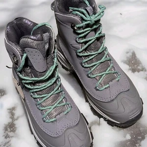 Womens Columbia Arctic Trip Omni-Heat Insulated Waterproof Boots Sz 8.5 Grey - Picture 1 of 13